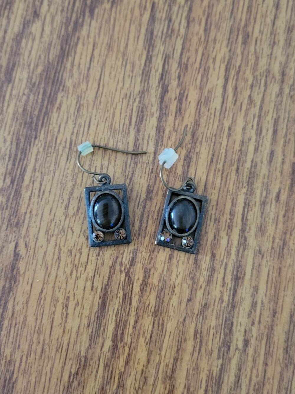 Lia Sophia Black & Gunmetal Geometric Drop Earrings
